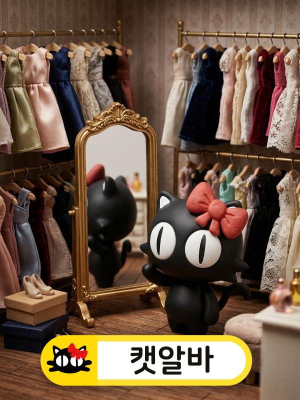 자유 복장과 혜택에 신난 캐릭터의 유흥알바 밤알바 연출